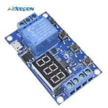 DC 6-30V Support Micro USB 5V LED Display Automation Cycle Delay Timer Control Off Switch Delay Time Relay 6V 9V 12V 24V