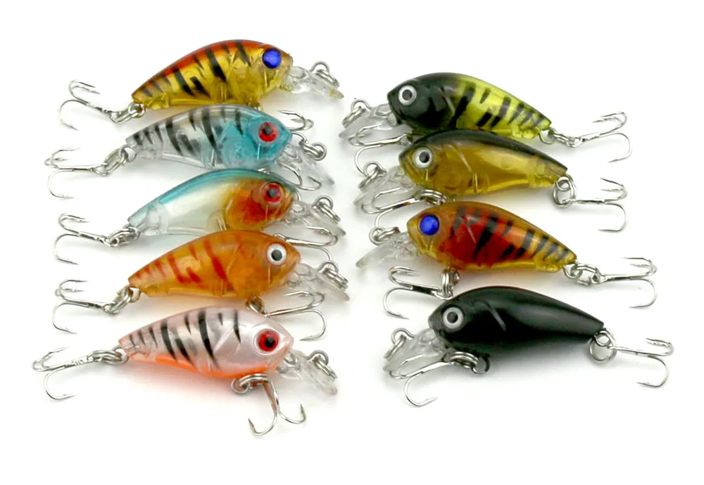  HENGJIA Mini Crankbait fishing lure 9pcs 4.5cm 4g Swim Fish Artificial Hard Crank Bait topwater Wob