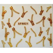 Bricolage or 3D design transfert d'eau ongles Art autocollant décalcomanies manucure outils ongles enveloppes décalcomanies XF6021(China)