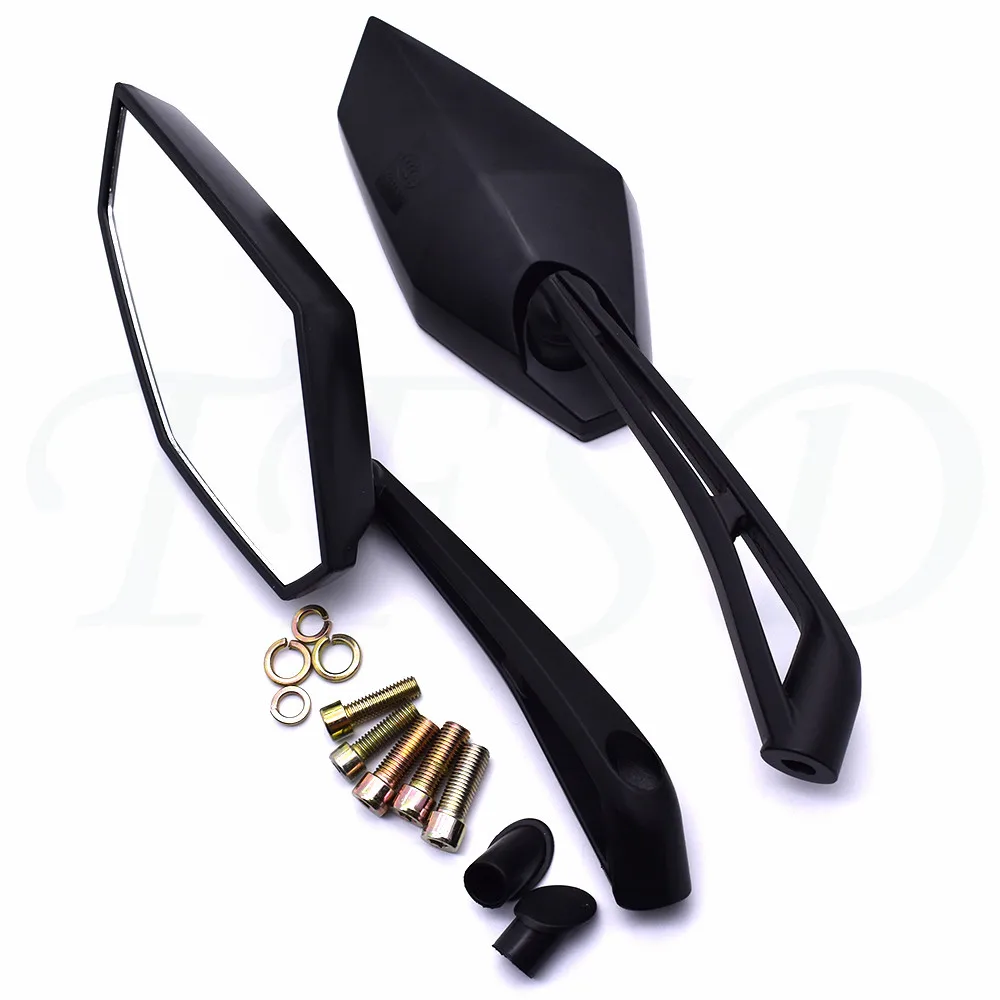 

New universal 8 mm 10 mm black motorcycle rearview mirror motorbike side mirror For kawasaki ZX1400 ZX14R ZZR1400 GTR1400 ZX6RR