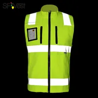 Hi Vis Reflective Motorcycle Vest with ID Pockets