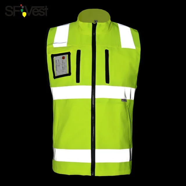 Hi Vis Reflective Motorcycle Vest with ID Pockets