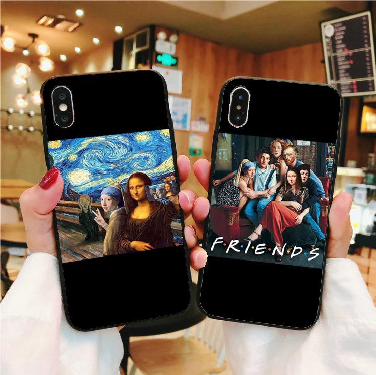 

Art Paintings The Birth Of Venus Phone Case For iPhone 6 6S 7 8 Plus Mona Lisa Van Gogh funny Cover For iPhone X XS MAX XR 5 5S
