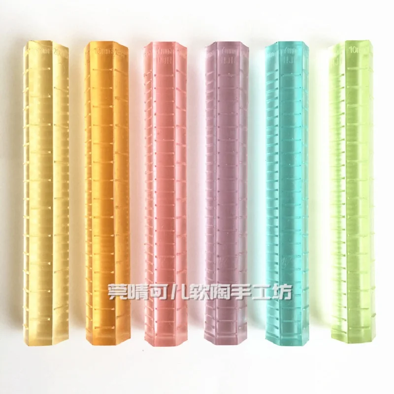 

1Pcs Plastic Transparent Soft Pottery Equalizer Clay Tool Hexagonal 3mm, 5mm, 7mm, 10mm, 15mm, 20mm 6Scales Clay Pressure Scale