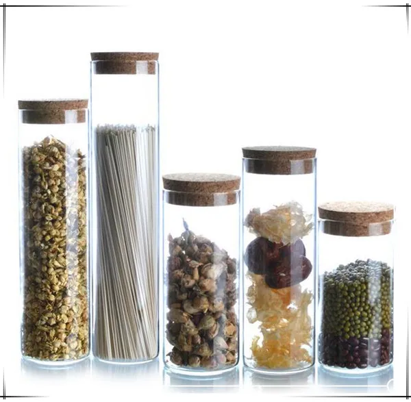 Food Storage Glass Jar No Lead Kitchen Storage Bottles Sealed Cans with Cover Large Capacity Candy Glass Jars Tea Box D3