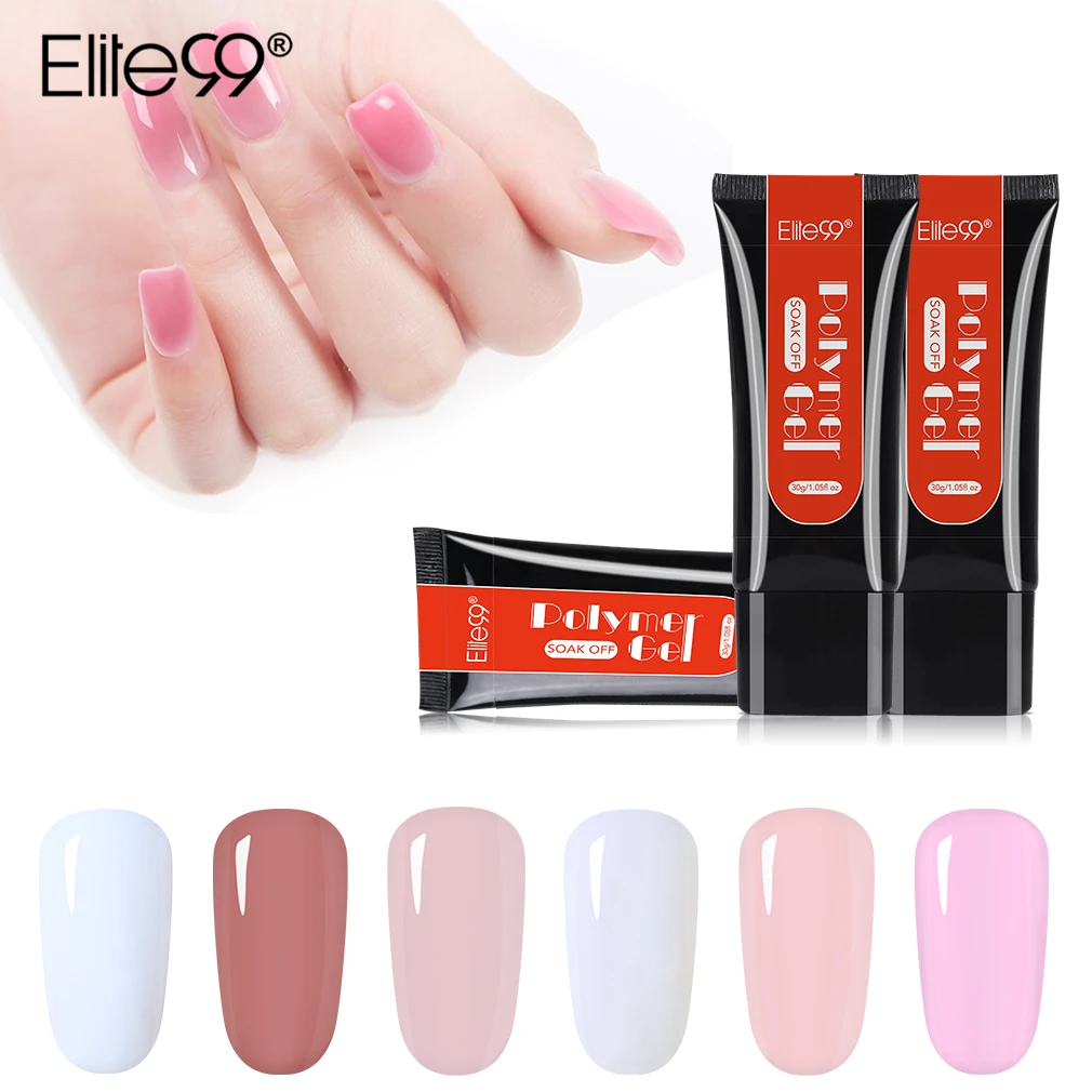 

Elite99 30ml Poly Crystal Jelly Extension Nail Gel Finger Extension Camouflage Nail Builder Gel Varnishes For DIY Nail Extension