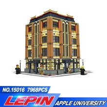 Новый Лепин 7968 шт. 15016 натуральная Moc творческий серии Apple Университет Набор строительных блоков Кирпичи игрушки Совместимость legoed