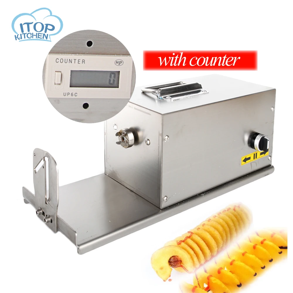 

Fast Delivery! Electric Twisted Potato Cutter, Stainless Steel Potato Slicer, High Quality French Fry Cutter