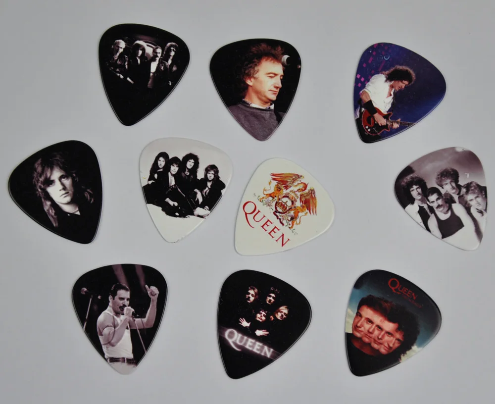 Lots of 20Pcs Queen 2 sides printing Guitar Picks Plectrum Medium Size