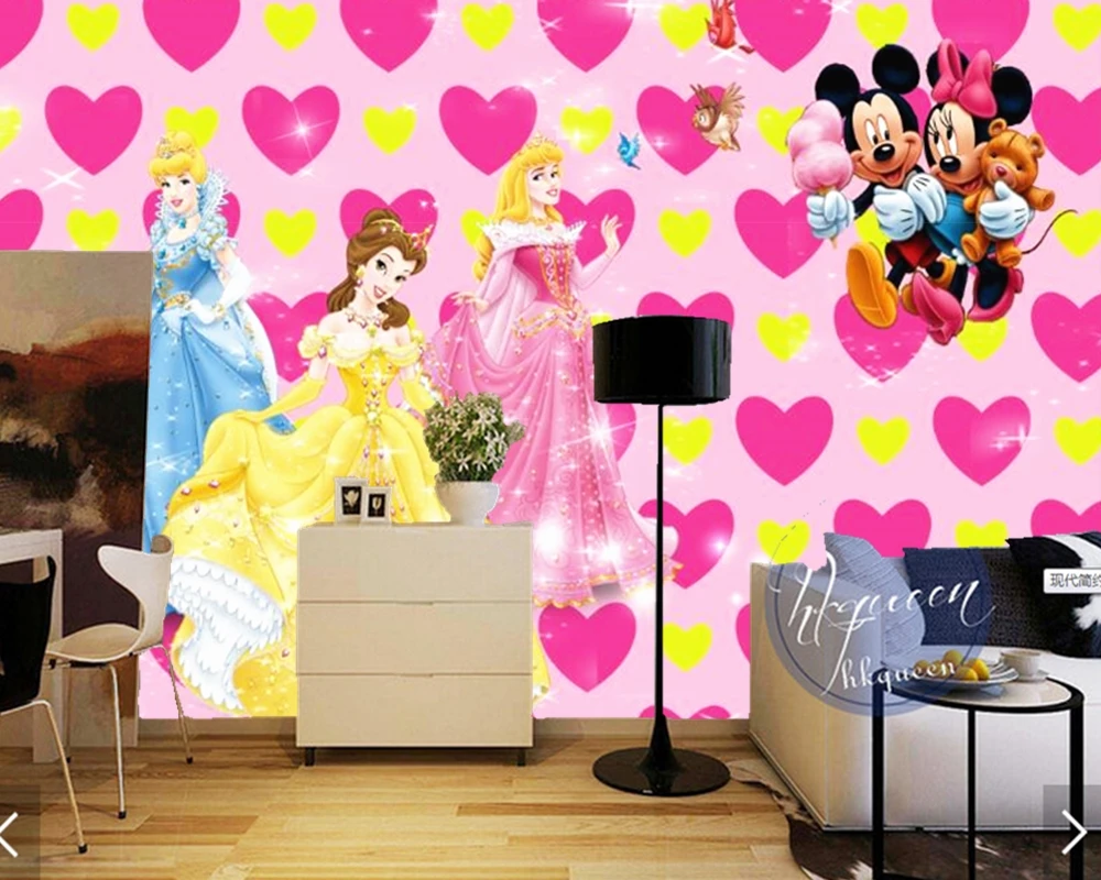 Custom 3D murals,3D three-dimensional beautiful warm cartoon Princess ,living room sofa TV wall children bedroom wallpaper Custom 3D murals,3D three-dimensional beautiful warm cartoon Princess ,living room sofa TV wall children bedroom wallpaper