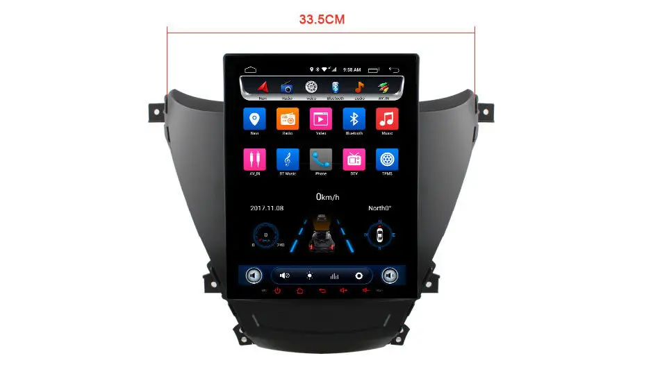 Perfect Ownice 9.7" ips 2.5D Android 6.0 Car DVD for Hyundai Elantra 2012 - 2016 with Calling Function Support dab+ dvr car play music 2