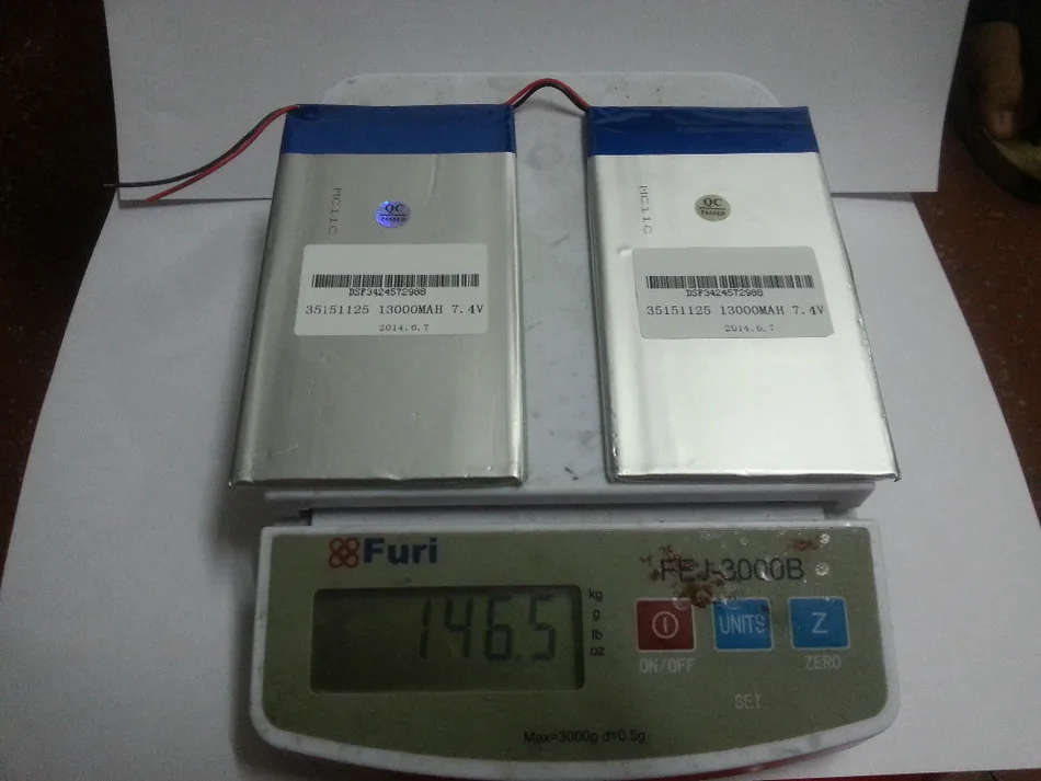 

7.4V 13000mAh Tablets Batteries DIY U30GT, U30GT1, U30GT2 dual four-core tablet pc battery 33161125 Size:3.5 * 151 * 125 mm