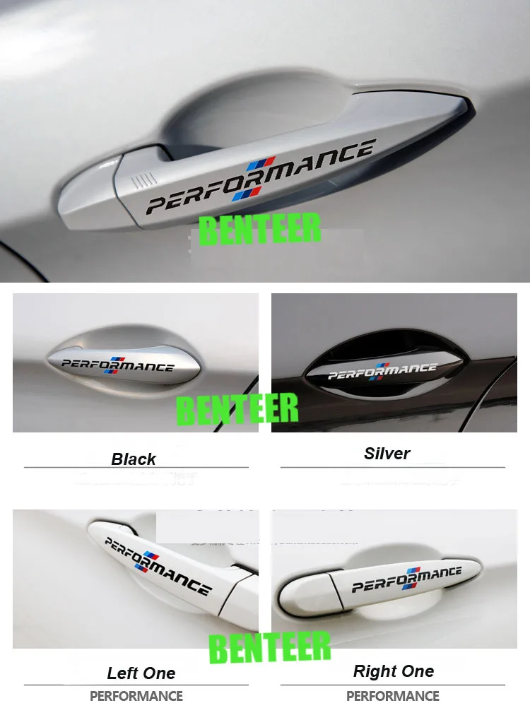 4 шт. наклейки на дверные ручки для BMW E39 E46 E90 E60 E30 F10 F30 3 серии|car door handle stickers|sticker for bmwm