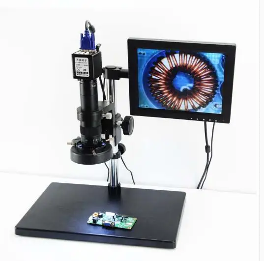 Industrial camera. Electron microscope. Hd digital microscope. Video maintenance magnifier with screen