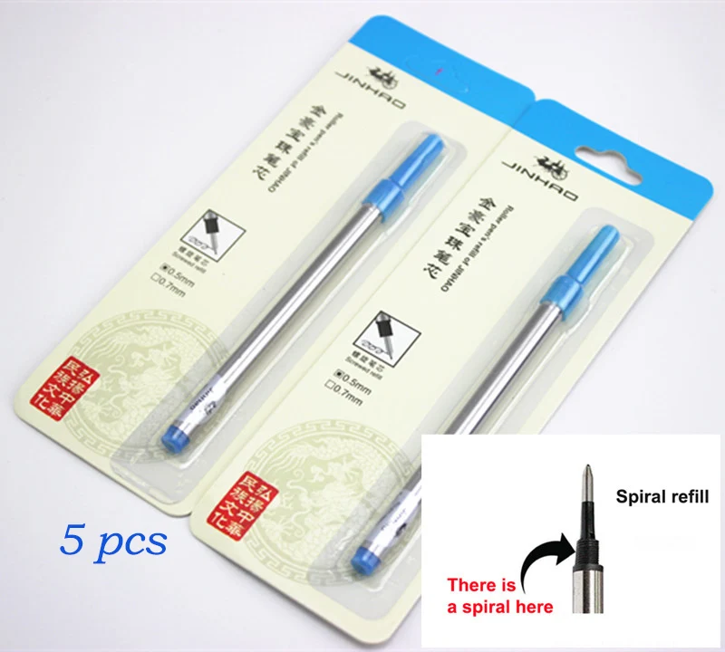 Jinhao-Rollerball-Pen-0-7mm-black-refill-189-Gold-Office-Students-ballpoint-pen-Metal-ball-pen(6)