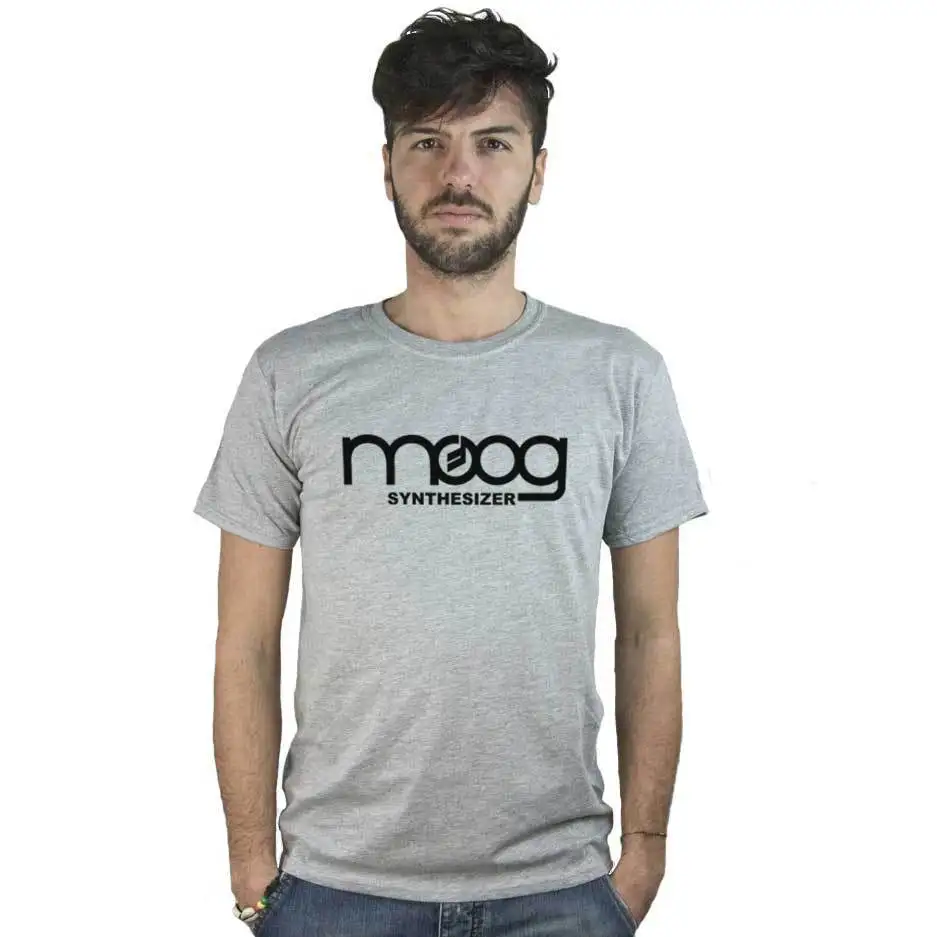Футболка Moog Synthesizer футболка серый Dj производитель музыкальной электроники Harajuku топы Модные Классические Уникальные футболки