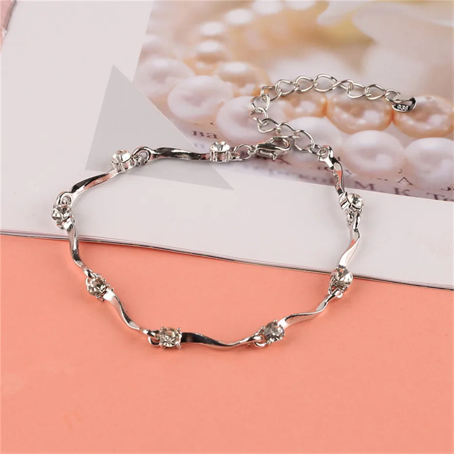 Purple Silver Rhinestone Creative Skeleton-joint Shape Women Bracelet Adjustable Pendants Accessories Fashion Jewelry Female Birthday Gifts (11)