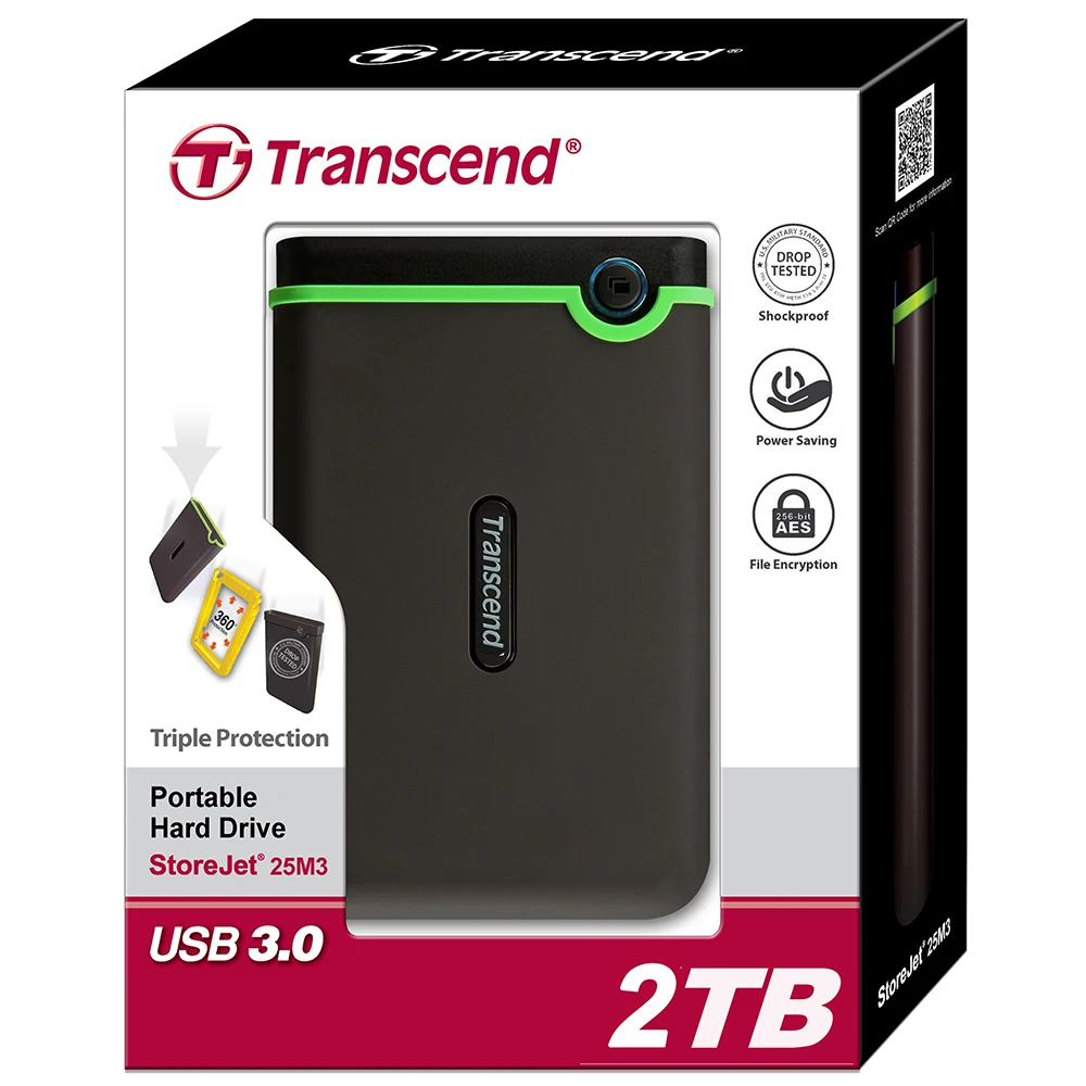 Transcend 25M3 USB 3 0 Encryption External Hard Drive 2TB HDD Hard Disk transcend-25m3-usb-3-0-encryption-external-hard-drive-2tb-hdd-hard-disk
