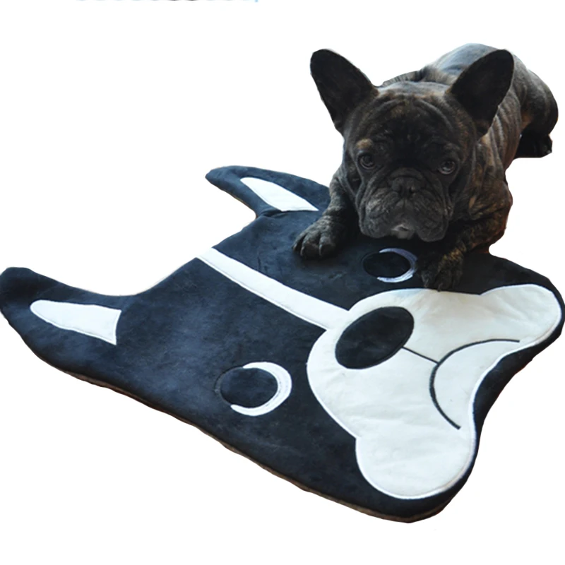 

Millffy 1 pcs Cute cartoon bulldog floor mat doormat bathroom non-slip carpet pet blanket home bedroom simple wind