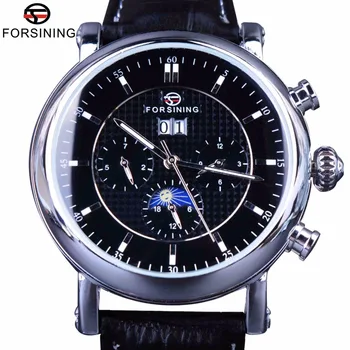 

Forsining Luxury Casual Design Moonphase Calendar Display Mens Automatic Fashion Top Brand Luxury Mechanical Male Wrist Watches