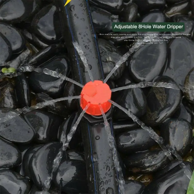 

100pcs/set Sprinkler Garden Irrigation Micro Flow Dripper Drip Head Irrigation Sprinklers Adjustable Water Dripper Head