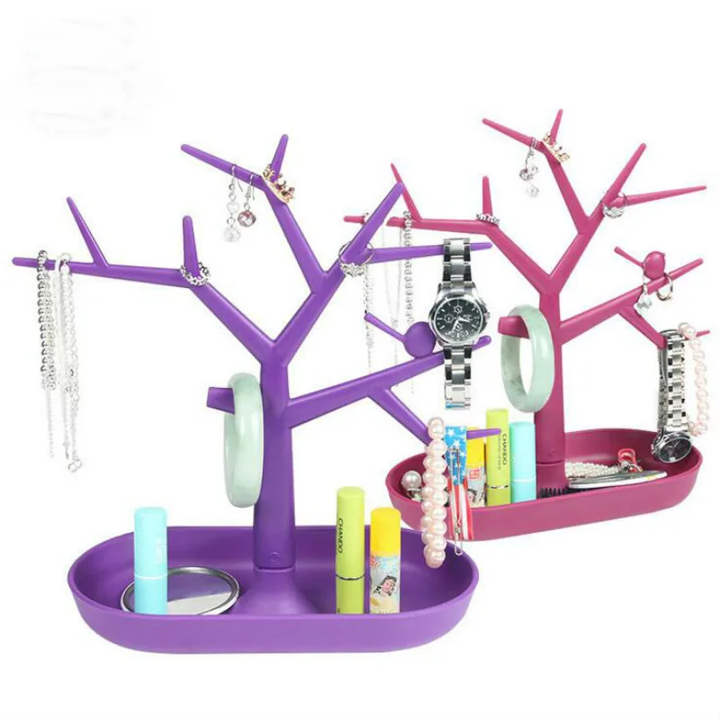 Cassic Creative Key Holder Nail Polish Pendants Rings Earrings Hanger Jewelry Box Organizer Shelf Display Rack Bird Tree Shape desktop storage box a4 file rack file storage shelf multi layer data storage office desk creative magazine organizer