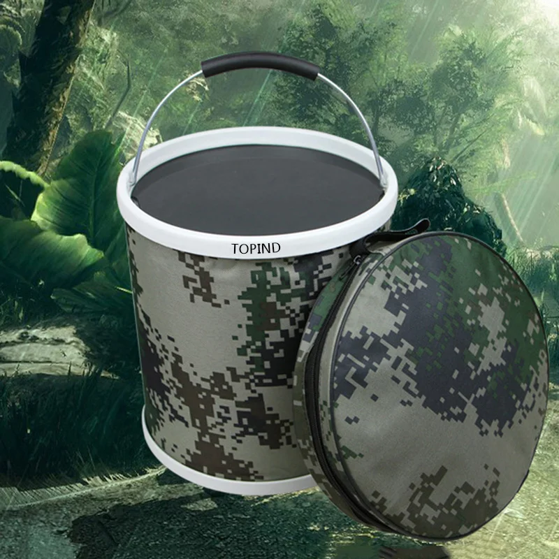 Waterproof 600D Oxford Cloth Multi-purpose Folding Buckets and package