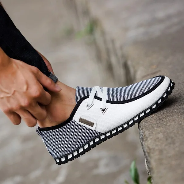Популярные модели; ботинки на низкой платформе; Повседневная дышащая обувь в клетку; размеры 39-47; большие размеры - Цвет: Белый