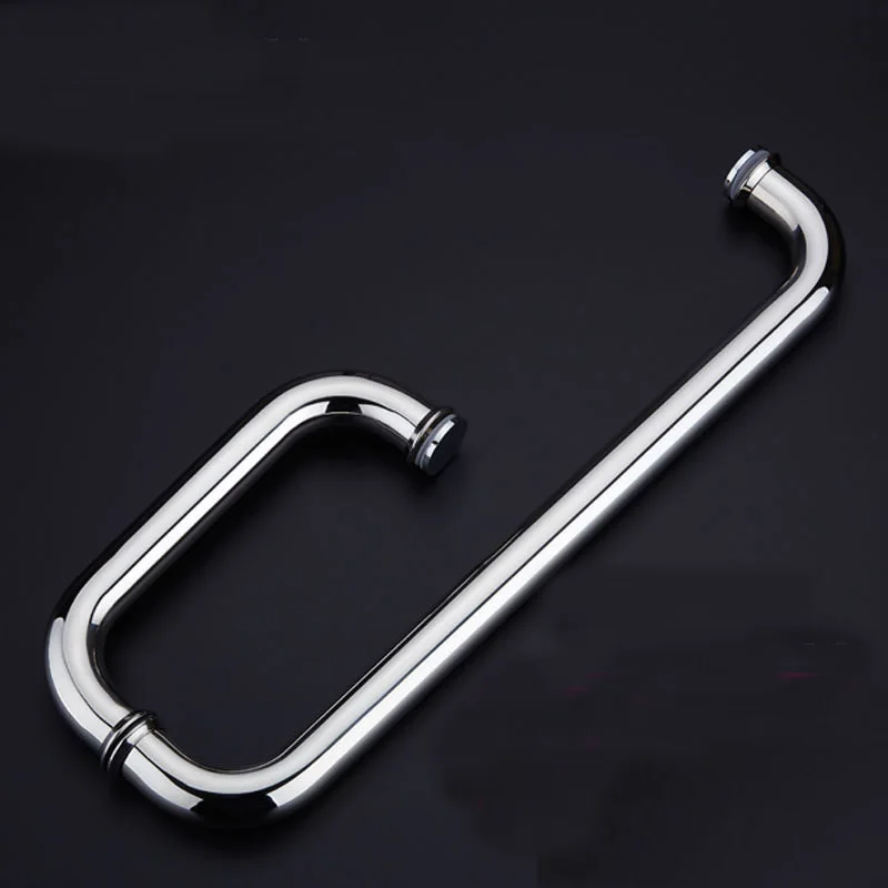 Shower Room Door Handle Accessory 225X425 22mm Pipe 304 Stainless Steel Glass Door Thickened Hand Handle Shower Room Door Handle Accessory 225X425 22mm Pipe 304 Stainless Steel Glass Door Thickened Hand Handle