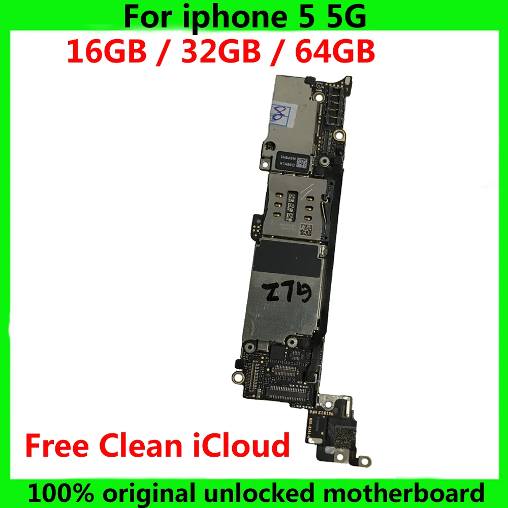 Хорошо протестированная чистая iCloud оригинальная материнская плата для iPhone 5 5g 16