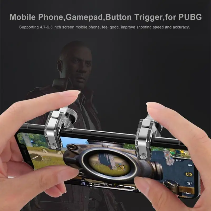 VODOOL металлический смартфон мобильный игровой триггер джойстик для PUBG мобильный геймпад огонь Кнопка Aim ключ L1R1 шутер Pubg контроллер