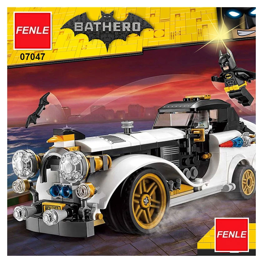 

New 305Pcs batman 07047 Genuine Series The Arctic War Penguin Classic Car Set Building Blocks Bricks Toys with 70911 gifts