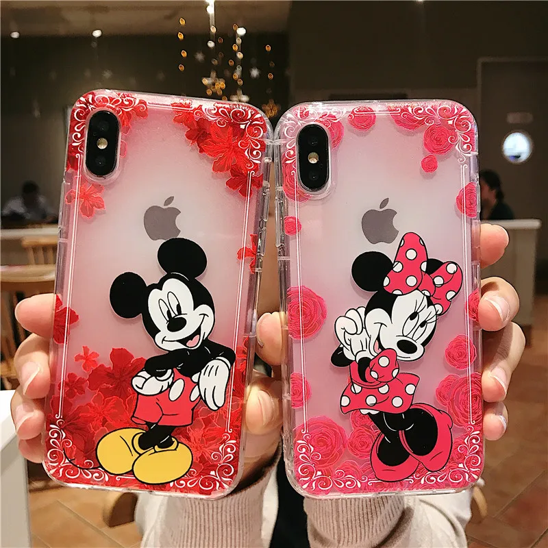 

Beautiful Mickey Minnie Mouse Stitch Winnie Pooh Back Cover Soft TPU Phone Case For iPhone X XS Max XR 6 6S 7 8 Plus