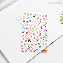 3D Творческий лягушка Книги по искусству Английский алфавит мини ПВХ прозрачный корейский Наклейки документы хлопья дети декоративные для карт канцелярские
