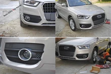 Снаружи Chrome спереди Туман свет лампы кольцо крышки отделка 2 предмета для Audi Q3 2013 2014 2015