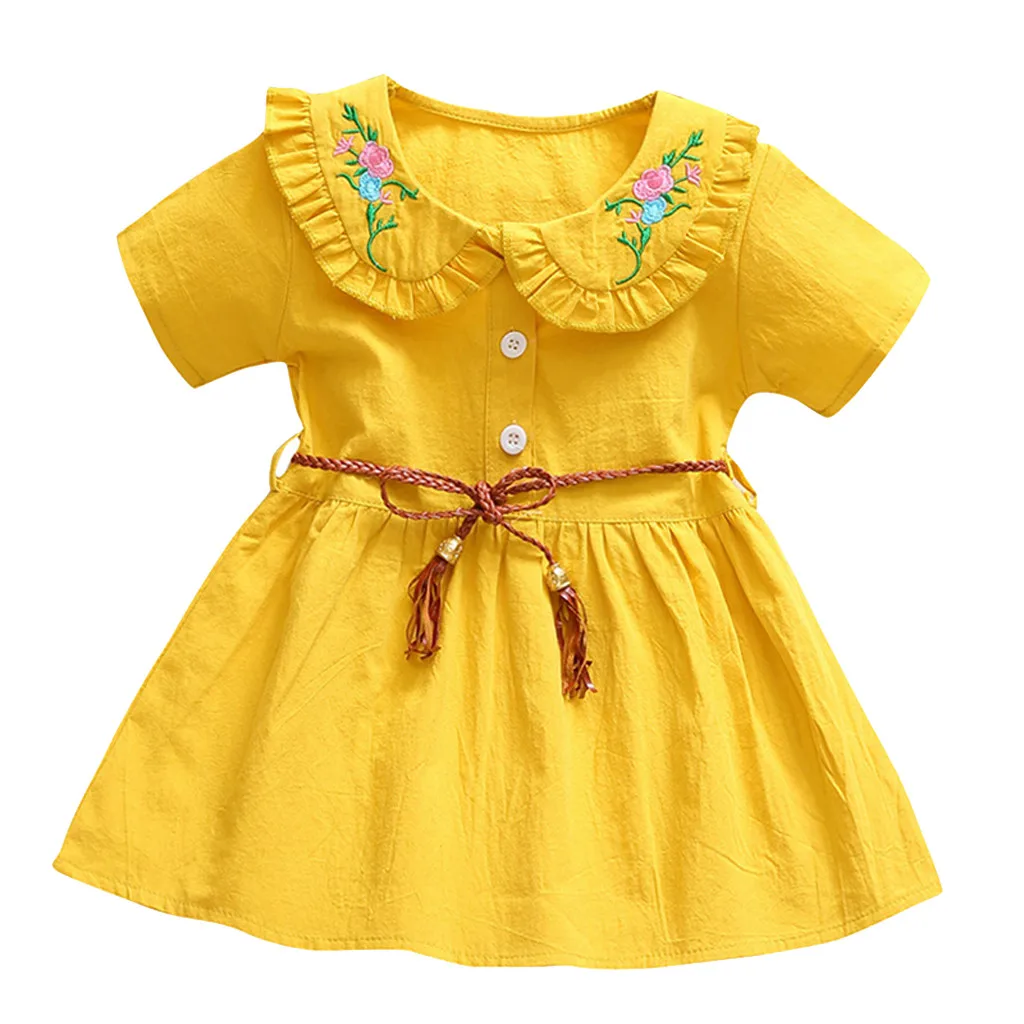 CHAMSGEND Robe Fille Enfant Mariage De Soiree/платья принцессы с короткими рукавами и цветочным