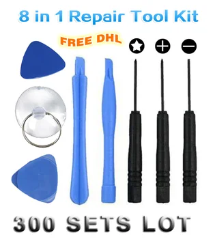 

X 300 8 in 1 Repair Pry Tool Kit Opening Ferramentas Tools Pentalobe 5 Star Screwdriver For iPhone 4 4S 5 5S 5C 6 6S CellPhone