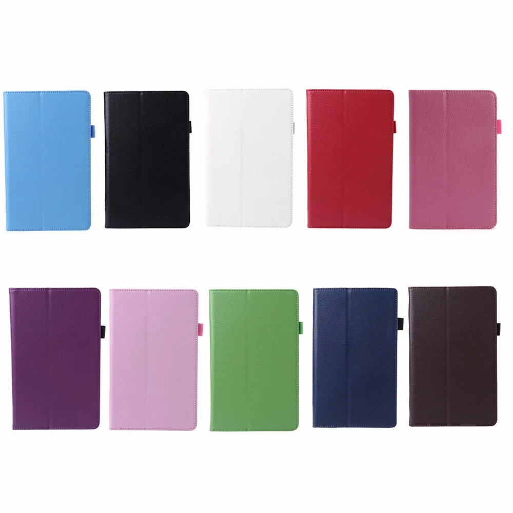 

Litchi Faux Leather Flip Stand Case Cover For Amazon Kindle Fire HD 7 2017 Tablet
