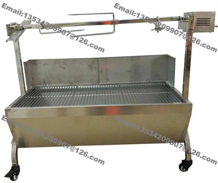 89cm Charcoal Bbq Grill Lamb Pig Goat Spit Roast Roaster Rotisserie