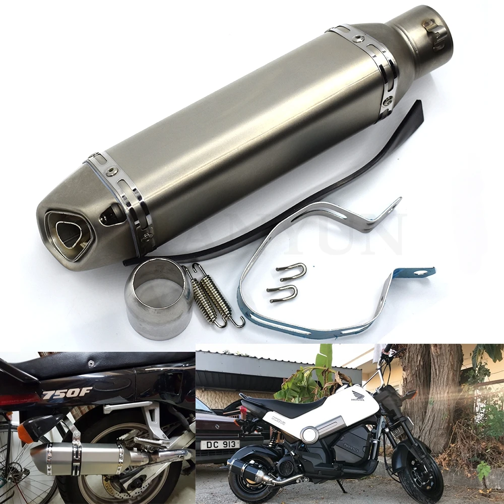 

for Motorcycle parts Exhaust Universal 51mm Stainless Steel Motorbike Exhaust Pipe FOR SUZUKI GSR400 GSR600 GSR750 B-KING1300
