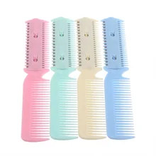 Горячая, Портативный прочный триммер для маленьких собак, щенков, кошек, волос, 2 бритвы, гребень, инструмент для резки, случайная Прямая поставка