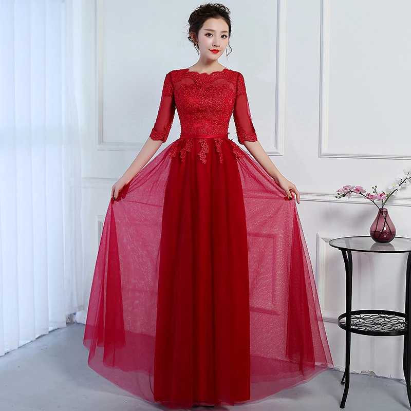 DongCMY Новое поступление Vestido Формальные Длинные кружево элегантный Wonen пикантные вечерние платье