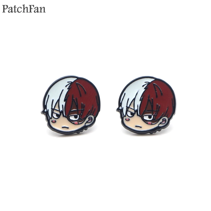Patchfan мой герой Мультяшные сережки эмаль очаровательные милые Креативные para