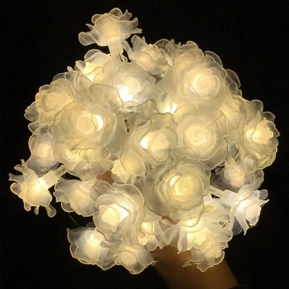 Светодиодный фонарь строка Рождество Свадебные декоративное праздничное освещение 2,2 м розы Декор свет
