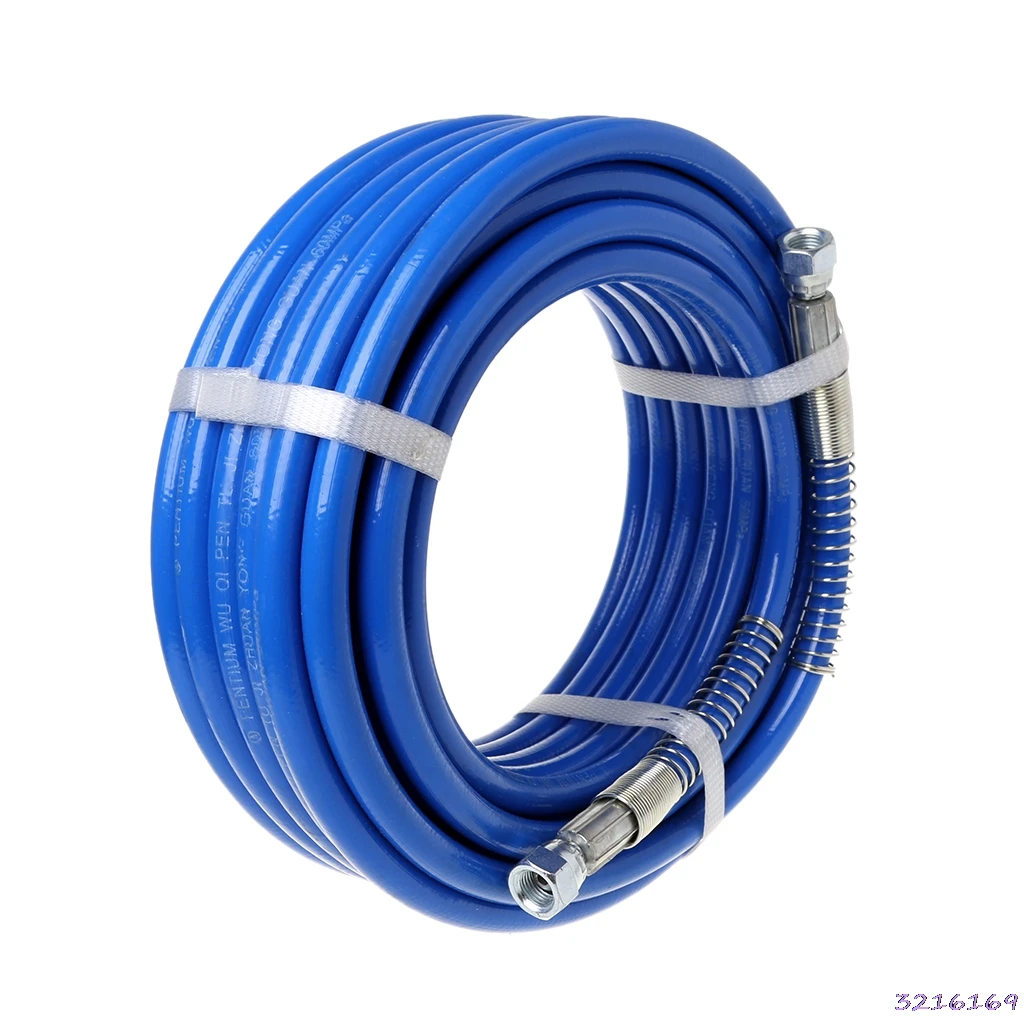 

15m Airless Paint Spray Hose Tube Pipe 5000PSI Sprayer Fiber For Sprayer Gun New