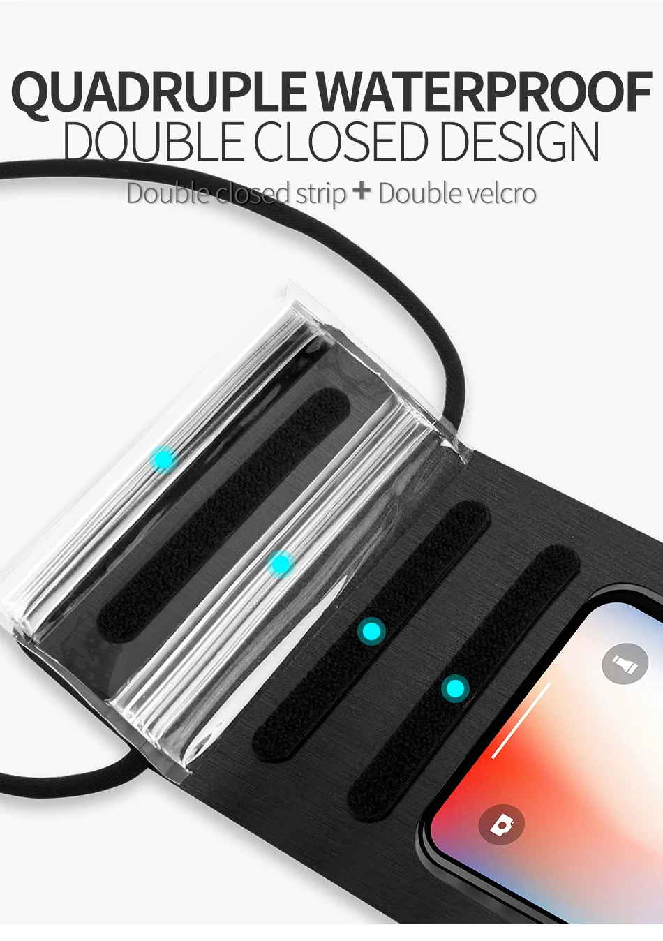 COPOZZ водонепроницаемый чехол для телефона, чехол для сенсорного экрана, сумка для сухого дайвинга, чехол с шейным ремешком для iPhone, Xiaomi, samsung, Meizu