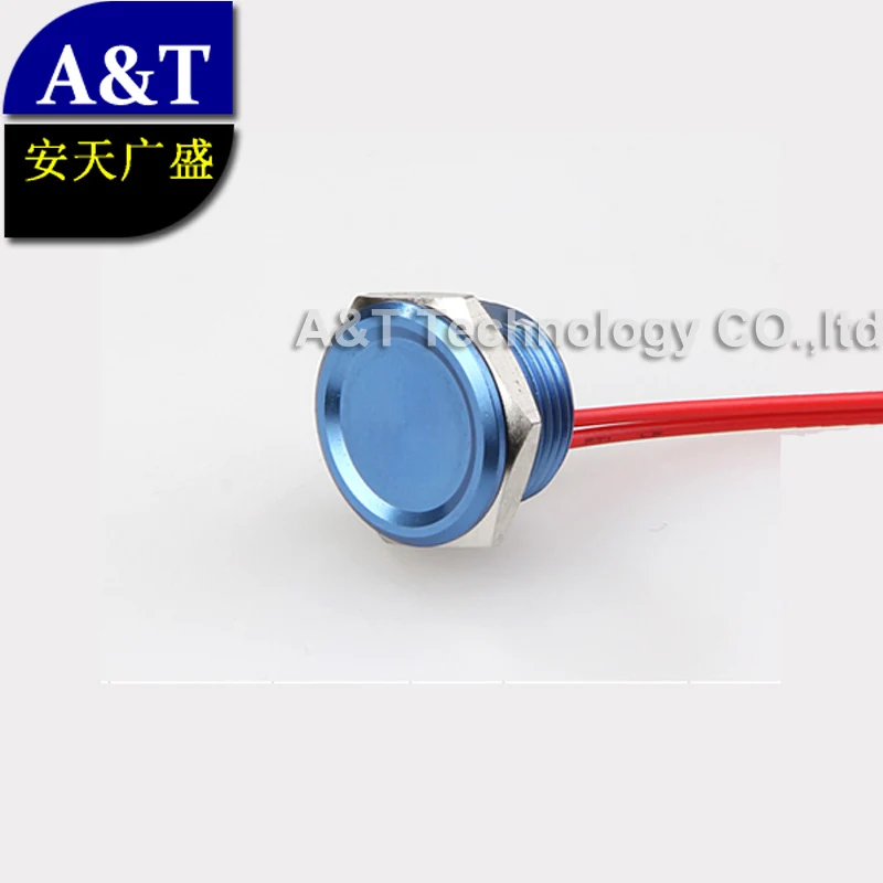 

Free shipping 16MM Blue color Momentary (Pulse type ) Piezo Switch ,Waterproof IP68 Push Button for Bath/Car Wash Equipments