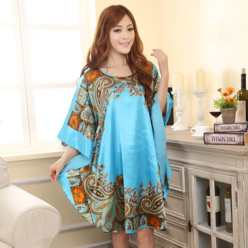 Новое поступление китайский женский халат из искусственного шелка банное платье юката Ночная рубашка один размер цветок Nuisette Pijama Mujer один размер Zh789F - Цвет: Style 3