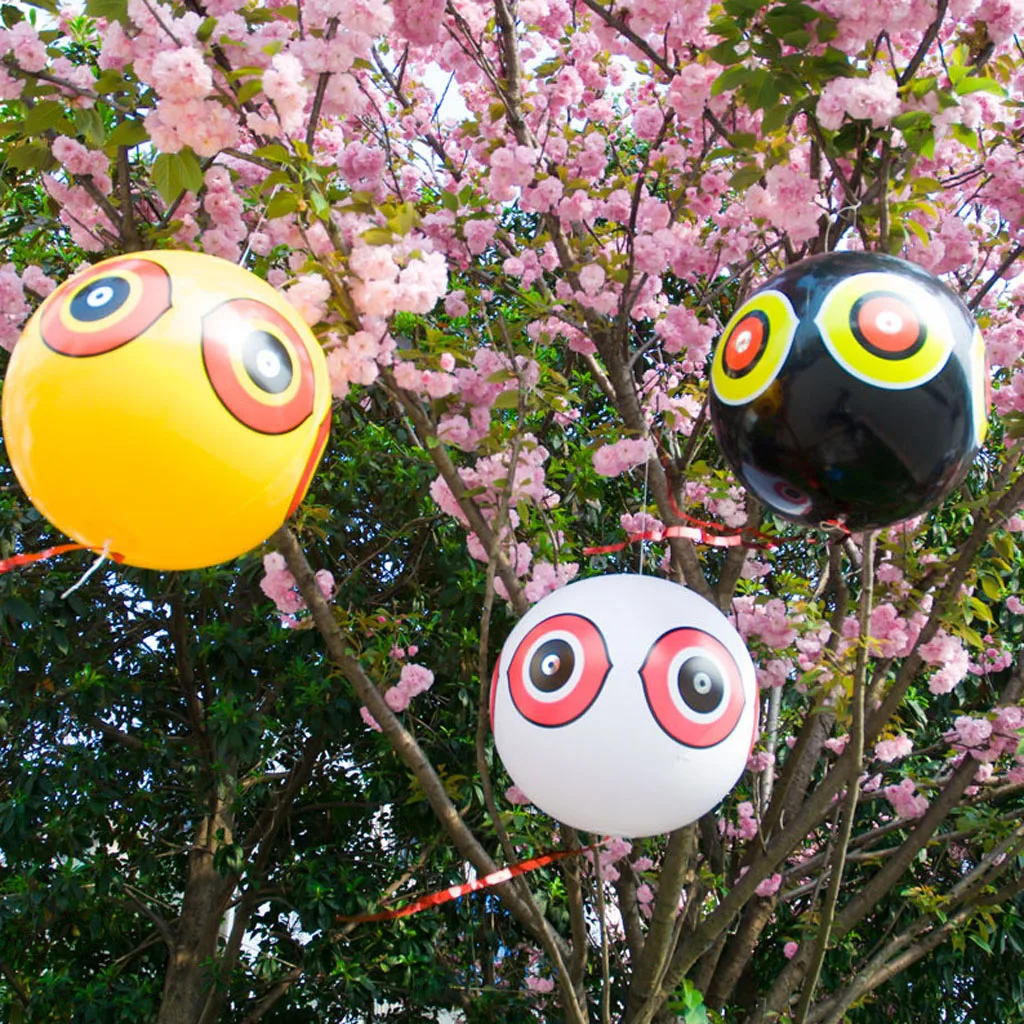 

3Pcs SCARE EYE BALLOON Bird Scarer Deterrent Repeller Frighten Wind