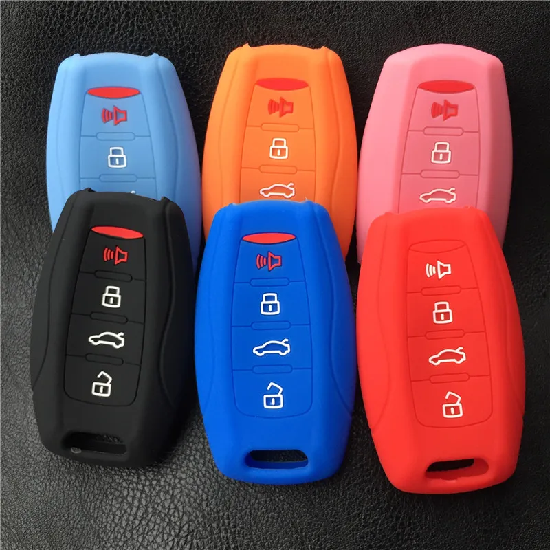 4 buttons Silicone rubber car key Cover CASE set fit for Great Wall